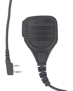 WishRing 2-pin Waterproof Rainproof Professional Heavy Duty Shoulder Remote Speaker Mic Microphone PTT Compatible with K Plug Radio