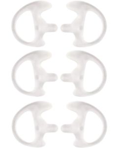 WODASEN Replacement Earmold Earpiece Universal Ear Molds for Two Way Walkie Talkie Air Acoustic Headset Transparent (Transparent, 3 Pairs Small)