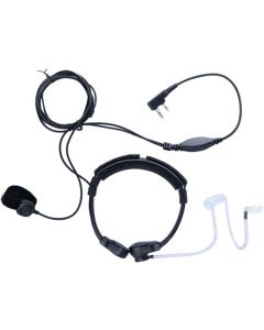 WODASEN Throat Mic Headset and Earpiece Acoustic Tube Earbud Walkie Talkie with Finger PTT Headphone for Baofeng UV-5R UV-82HP BF-888S BF-F8HP AR-152 Archsell AR-5 AR-6 Kenwood TK-2312 NX-1300