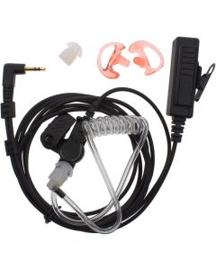 KENMAX 3' 2-Wire Coil Earbud Audio Mic Surveillance Kit for Motorola Two-Way Radio Single Pin Talkabout T5600 Sx900r + Replacement Medium Earmold Earbud One Pair