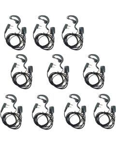 AOER 10 Pack G Shape Earpiece Headset for 2 PIN Kenwood Baofeng PUXING QUANSHENG WEIERWEI WOUXUN Radio TK-208 TK-220 TK-240 TK-240D TK-248 TK-250 TK-260 TK-260G TK-270 TK-270G etc.
