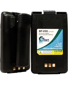 2 Pack - Replacement for Icom IC-A5 Battery with Clip - Compatible with Icom Two-Way Radio Battery (700mAh 9.6V NI-MH)